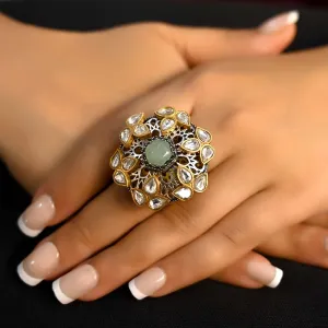 Hasina Mint Green Stone Gold Boutique Ring