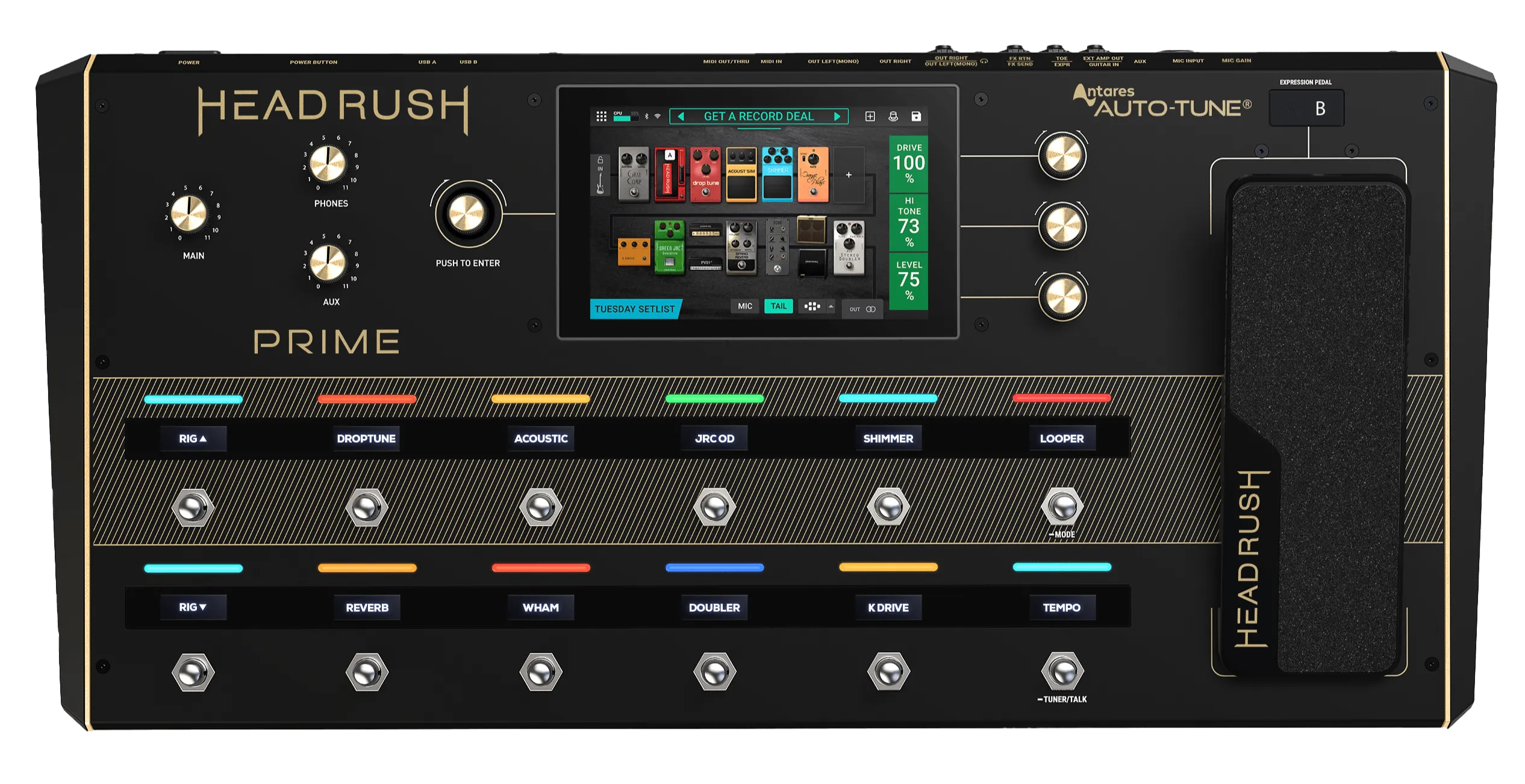 Headrush PRIME Multi-FX Guitar Pedal with Amp Modeler and Vocal Processor