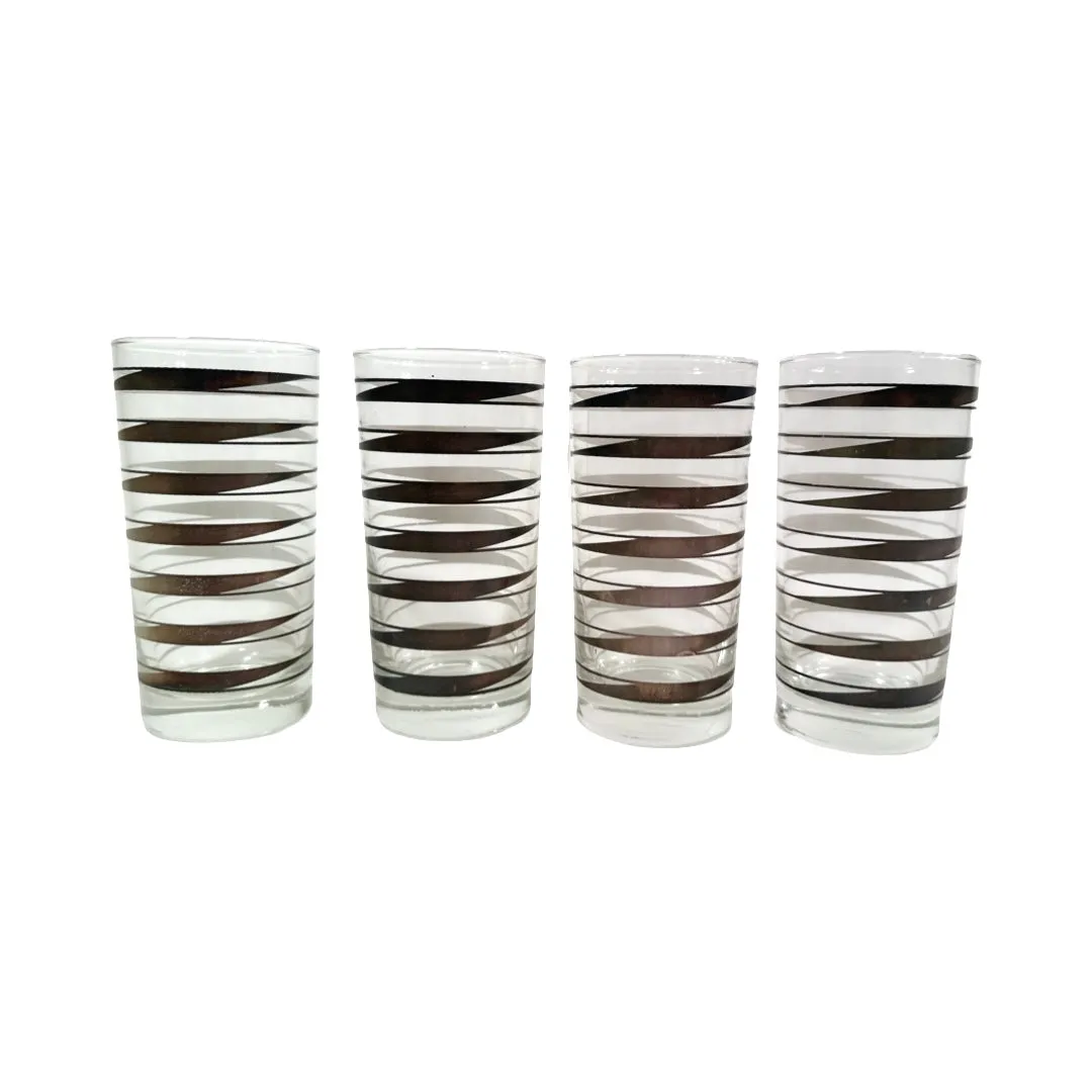 Libbey Mid-Century Sterling Silver Element Glasses (Set of 8)