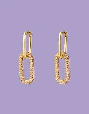 Link zircon earrings