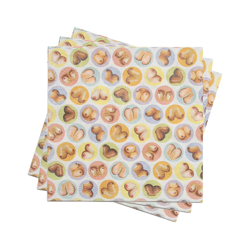 Mini Boob Napkins Pack Of 8