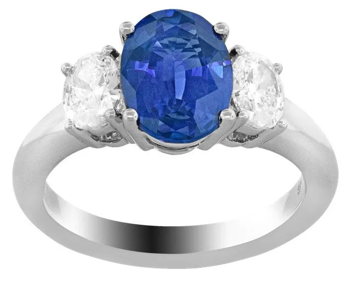 Oval Sapphire & Diamond Ring