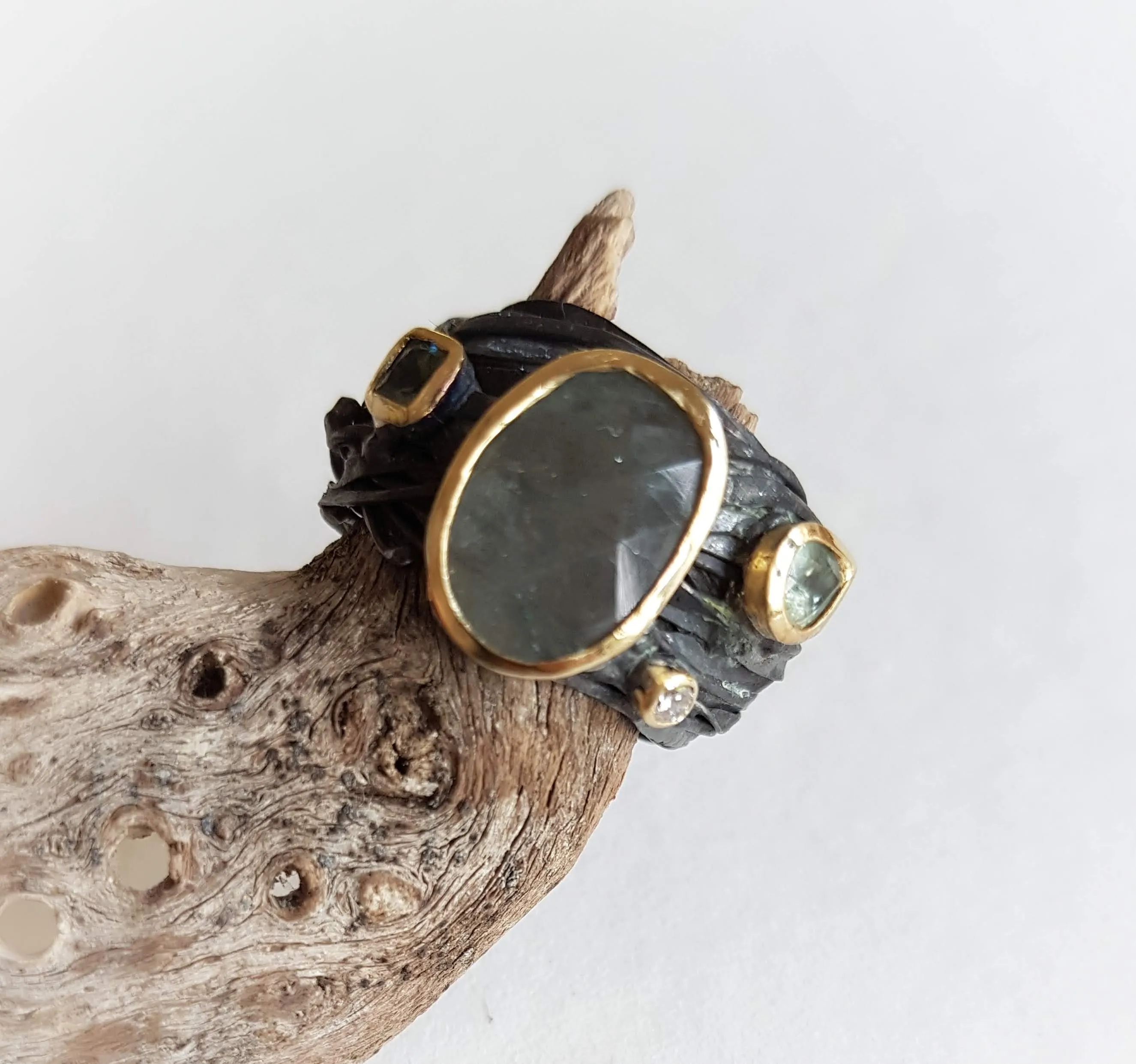 Oxidised Wrap Ring