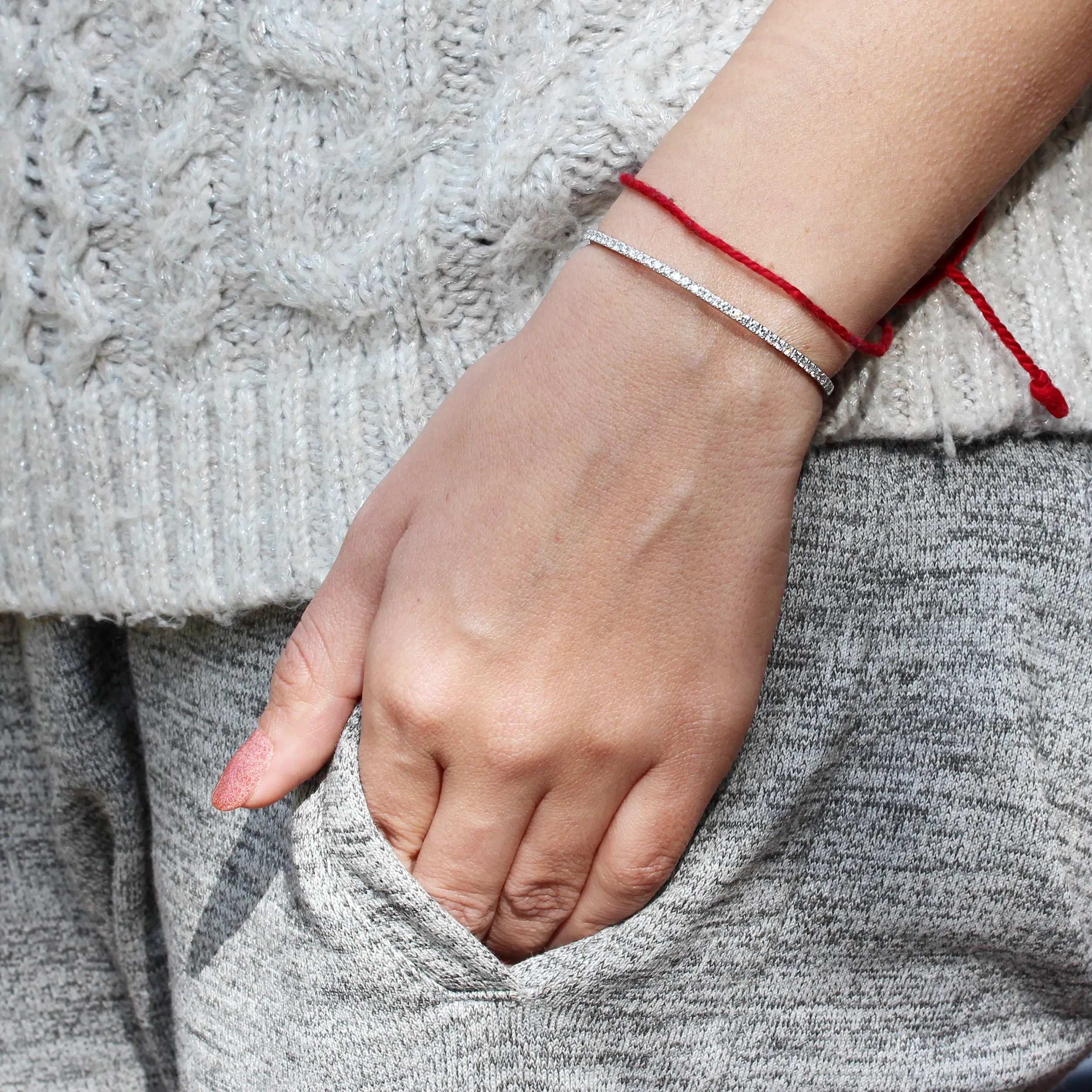 Pave Diamonds Cuff Bangle 1.35ct ♥