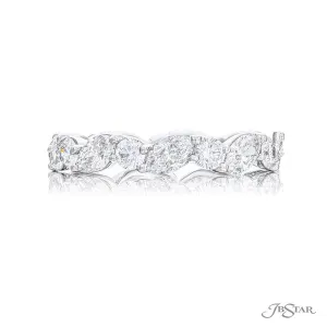 Platinum Marquise and Round Diamond Eternity Band