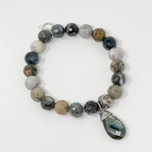 PowerBeads by Jen Petites Pebble Jasper w/ Labradorite Charm