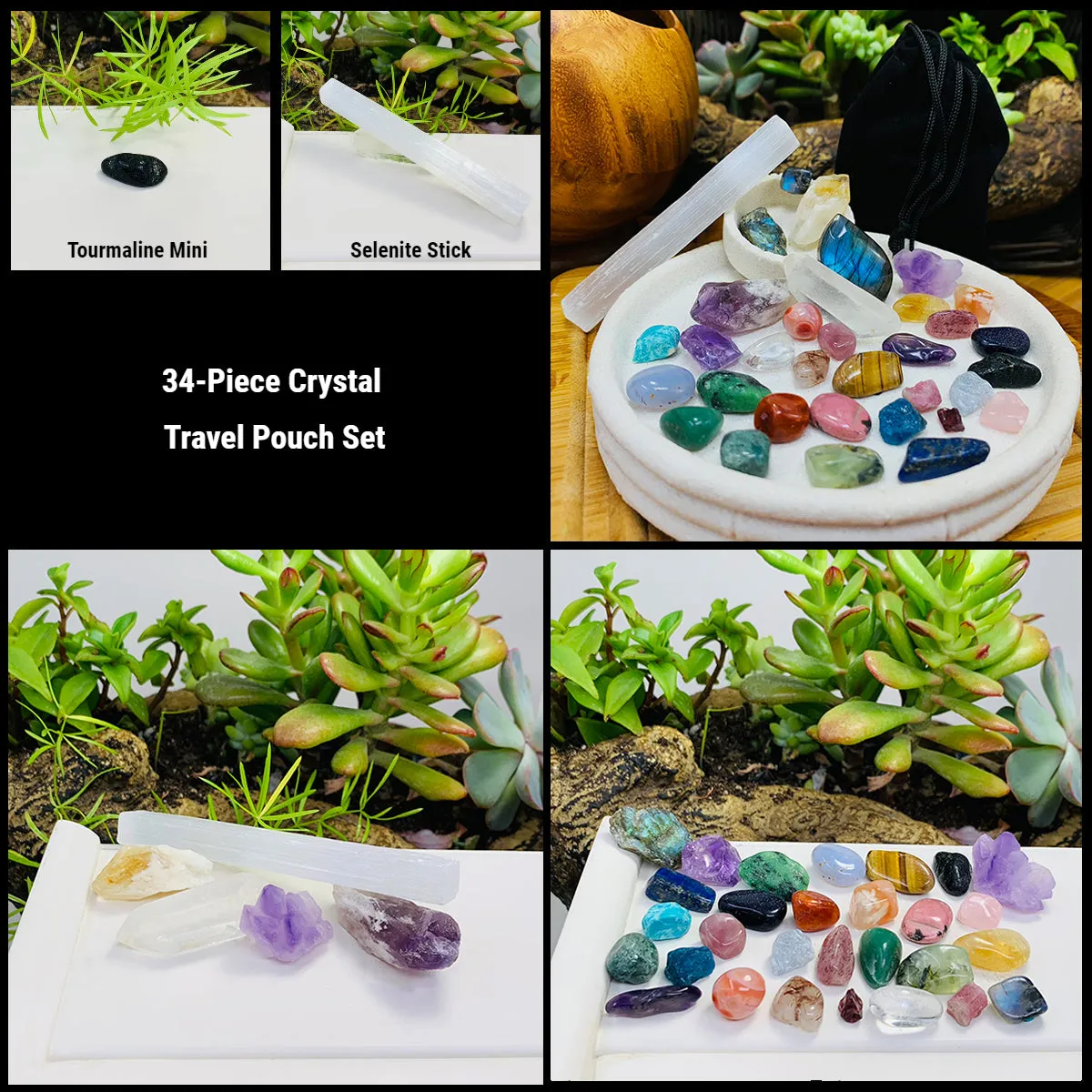 PRIZE WINNER! 34 PC Crystal Travel Pouch Set