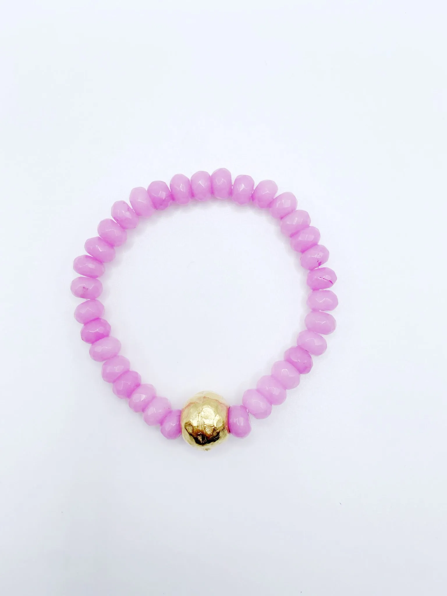 Rondelle Gemstone Ball Bracelet