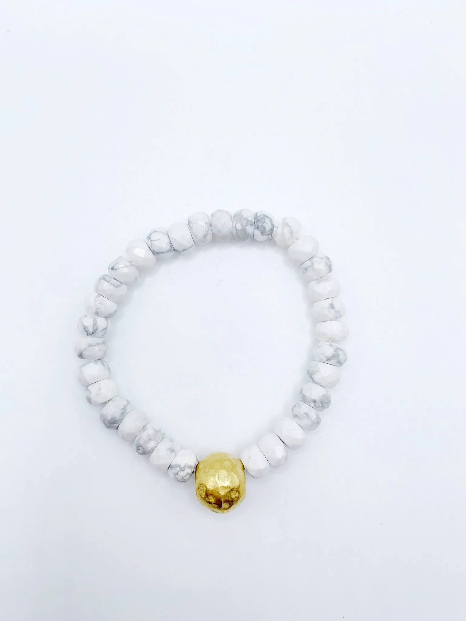 Rondelle Gemstone Ball Bracelet