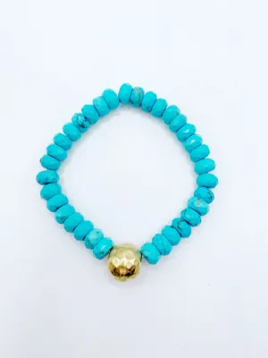 Rondelle Gemstone Ball Bracelet