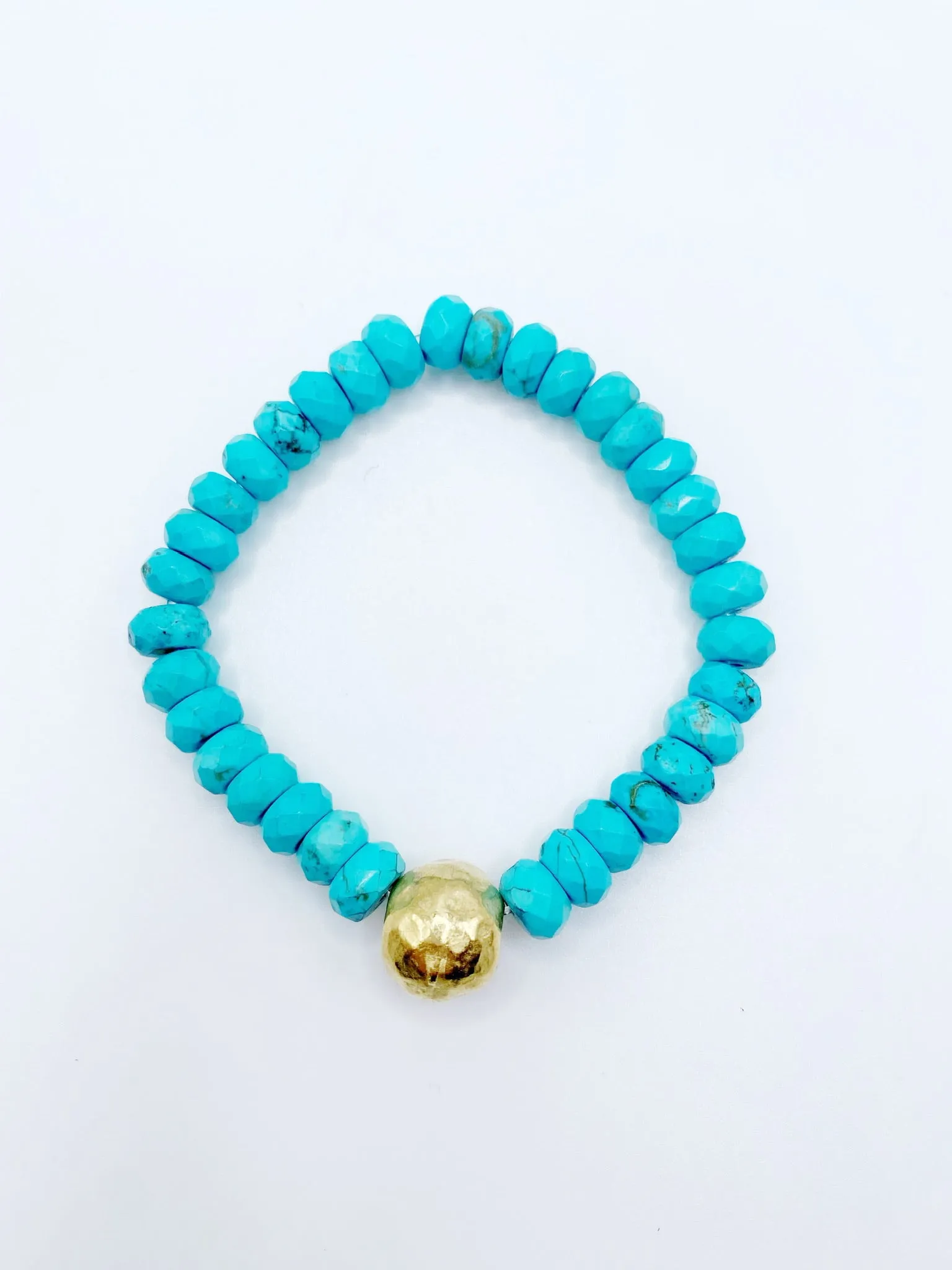 Rondelle Gemstone Ball Bracelet