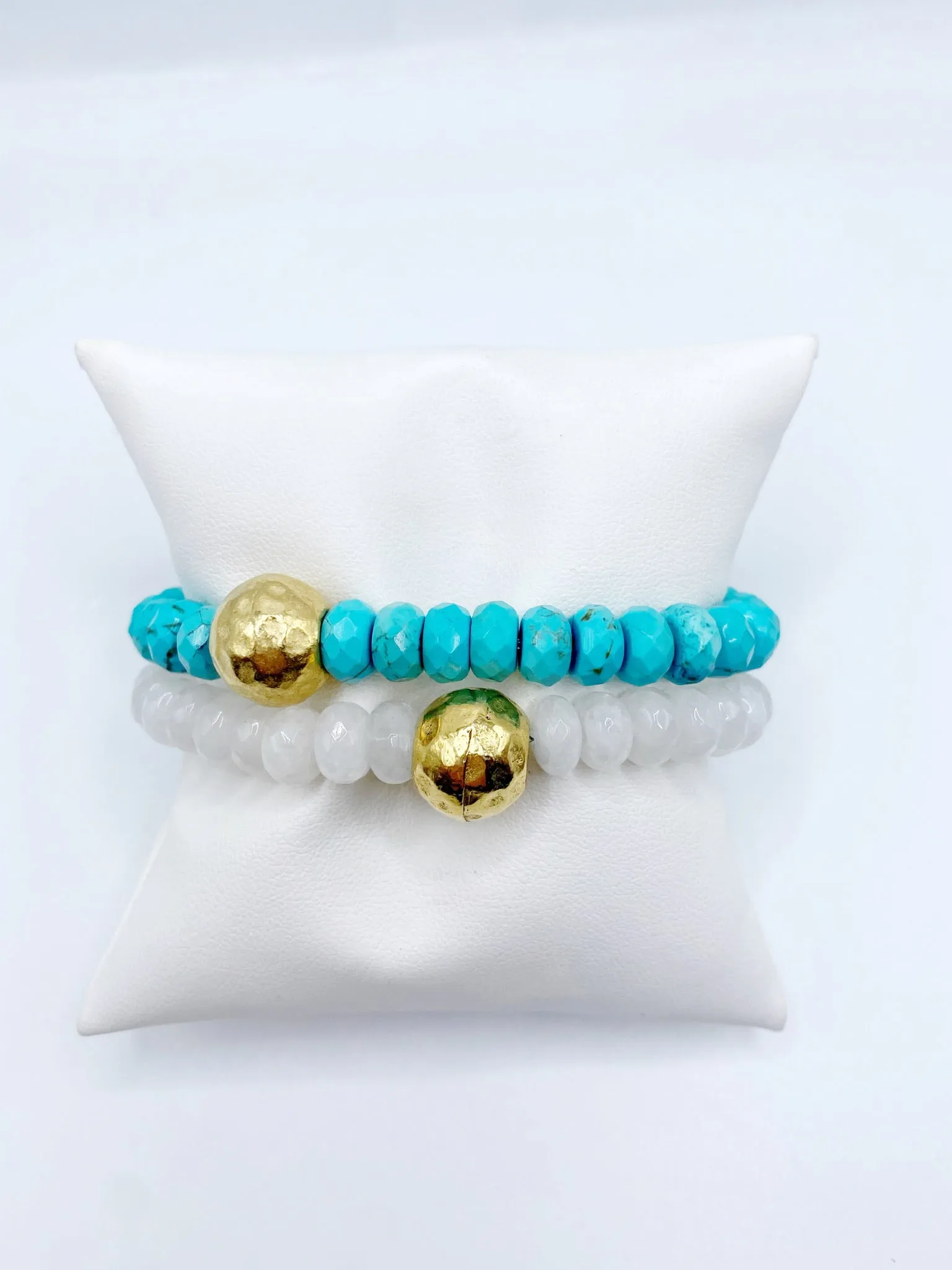 Rondelle Gemstone Ball Bracelet