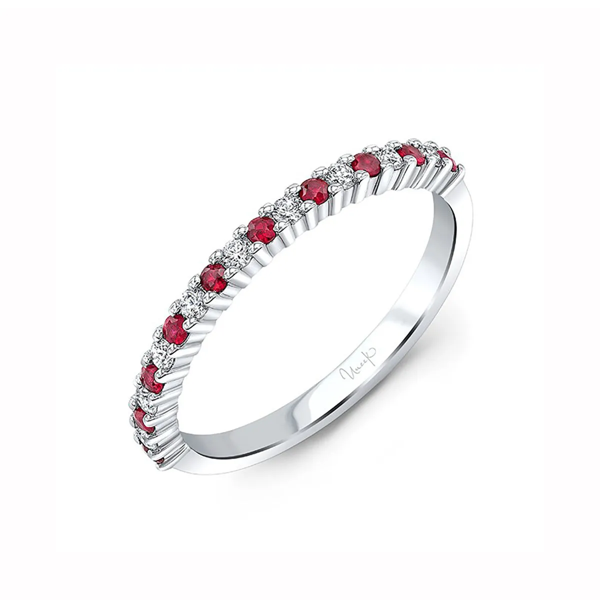 Ruby Fashion Ring in 14K White Gold