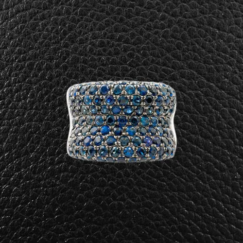 Sapphire Cigar Band Ring