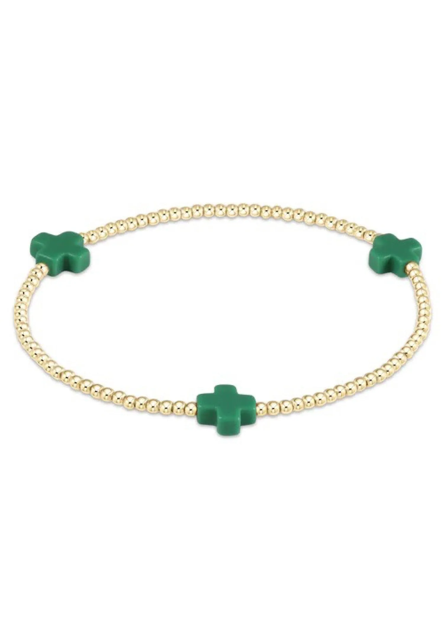 SIGNATURE CROSS BRACELET - EMERALD