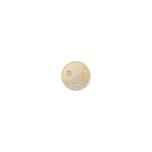 SKINNY SILVER YING YANG CHARM (YELLOW)