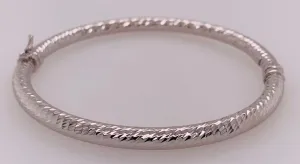 Sterling Silver Sparkle Bangle