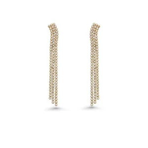 Triple Line Drop Diamond Tennis Earrings (2.00 ct.) in 14K Gold