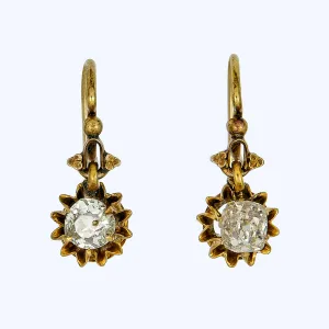 Victorian Diamond Dangle Earrings