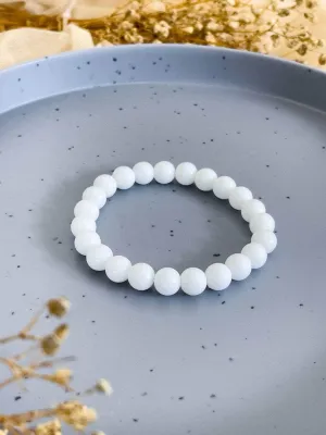 White Agate Stone Bracelet